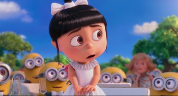 Movie still from “Despicable Me 2” (2013), directed by Pierre Coffin – Close Up shot, Over the shoulder angle
