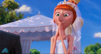 Movie still from “Despicable Me 2” (2013), directed by Pierre Coffin – Close Up shot, Over the shoulder angle