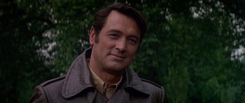 Movie still from “Darling Lili” (1970), directed by Blake Edwards – A person wearing a jacket; Close Up shot, Low angle