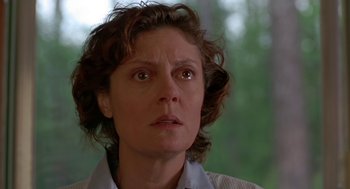 Movie still from “Dead Man Walking” (1995), directed by Tim Robbins – A person with short curly hair; Close Up shot, Low angle