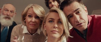 Movie still from “Dirty Grandpa” (2016), directed by Dan Mazer – A group of people standing next to each other in a room; Close Up shot, Low angle