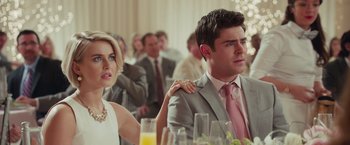 Movie still from “Dirty Grandpa” (2016), directed by Dan Mazer – A man and a woman sitting in front of a table; Close Up shot, Over the shoulder angle