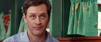 Movie still from “Diary of a Wimpy Kid: The Long Haul” (2017), directed by David Bowers – A person wearing a blue shirt; Close Up shot, Over the shoulder angle