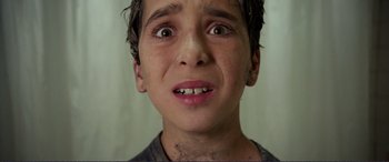 Movie still from “Diary of a Wimpy Kid: The Long Haul” (2017), directed by David Bowers – A person with a mouth wide open; Close Up shot, High angle