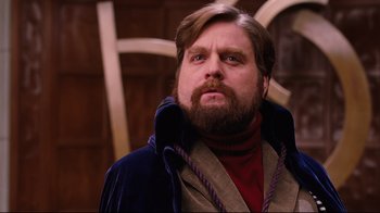 Movie still from “Dinner for Schmucks” (2010), directed by Jay Roach – A person with a beard; Close Up shot, Low angle