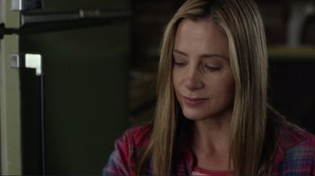 Movie still from “Do You Believe?” (2015), directed by Jon Gunn – A person with long blonde hair; Close Up shot, Over the shoulder angle