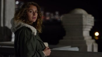 Movie still from “Do You Believe?” (2015), directed by Jon Gunn – A woman is holding a cup in her hand; Close Up shot, Over the shoulder angle