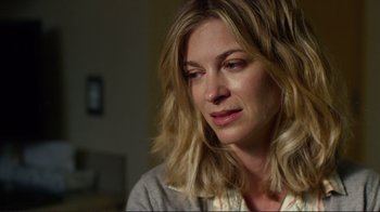 Movie still from “Do You Believe?” (2015), directed by Jon Gunn – A person with long blonde hair; Close Up shot, Over the shoulder angle