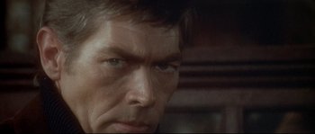 Movie still from “Duck, You Sucker!” (1971), directed by Sergio Leone – A person looking at the camera; Close Up shot, High angle