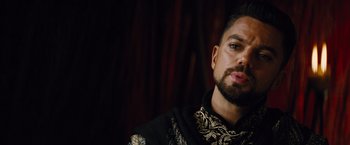 Movie still from “Dracula Untold” (2014), directed by Gary Shore – A person with a beard; Close Up shot, Over the shoulder angle