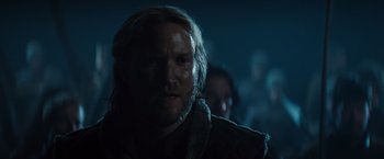Movie still from “Dracula Untold” (2014), directed by Gary Shore – A person with a beard; Close Up shot, Over the shoulder angle