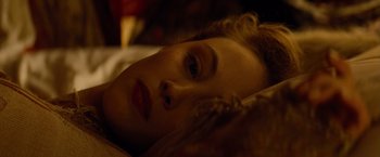 Movie still from “Dracula Untold” (2014), directed by Gary Shore – A person laying in a bed; Close Up shot, High angle