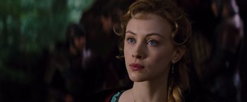 Movie still from “Dracula Untold” (2014), directed by Gary Shore – A person with blue eyes; Close Up shot, Over the shoulder angle