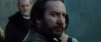 Movie still from “Dracula Untold” (2014), directed by Gary Shore – A person with a beard; Close Up shot, Over the shoulder angle