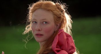 Movie still from “Elizabeth” (1998), directed by Shekhar Kapur – A person with long red hair; Close Up shot, Over the shoulder angle