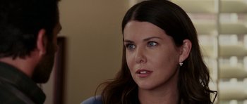 Movie still from “Evan Almighty” (2007), directed by Tom Shadyac – A person with blue eyes; Close Up shot, Over the shoulder angle