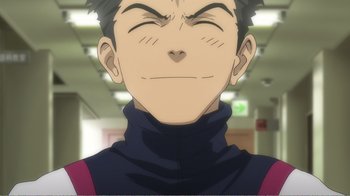 Movie still from “Evangelion: 2.0 You Can (Not) Advance” (2009), directed by Joe Fria – A person with his eyes closed; Close Up shot, High angle