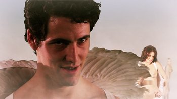 Movie still from “Father's Day” (2011), directed by Conor Sweeney – A person wearing a white shirt; Close Up shot, Low angle