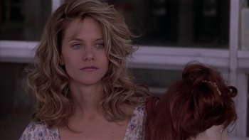 Movie still from “Flesh and Bone” (1993), directed by Steve Kloves – A person with long hair; Close Up shot, Over the shoulder angle