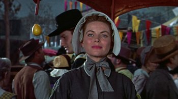 Movie still from “Friendly Persuasion” (1956), directed by William Wyler – A person wearing a hat; Close Up shot, Low angle