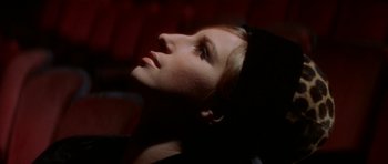 Movie still from “Funny Girl” (1968), directed by William Wyler – A young woman is looking up into the sky; Close Up shot, Low angle