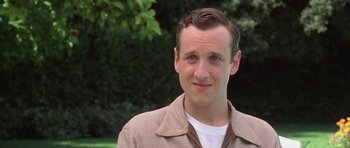 Movie still from “Gods and Monsters” (1998), directed by Bill Condon – A person wearing a shirt; Close Up shot, Low angle