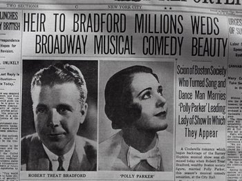 Movie still from “Gold Diggers of 1933” (1933), directed by Mervyn LeRoy – A couple of people that are in a newspaper together; Extreme Close Up shot, High angle