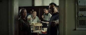 Movie still from “Gran Torino” (2008), directed by Clint Eastwood – Medium shot, Over the shoulder angle