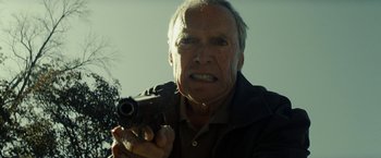 Movie still from “Gran Torino” (2008), directed by Clint Eastwood – Close Up shot, Low angle