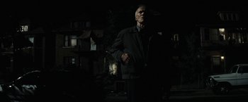 Movie still from “Gran Torino” (2008), directed by Clint Eastwood – Medium shot, Low angle