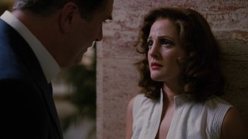 Movie still from “Grey Gardens” (2009), directed by Michael Sucsy – A man and a woman looking at one another; Close Up shot, Over the shoulder angle