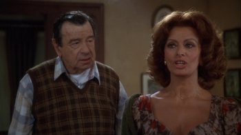 Movie still from “Grumpier Old Men” (1995), directed by Howard Deutch – A man and a woman standing next to each other in a room; Close Up shot, Over the shoulder angle