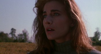 Movie still from “Hellraiser III: Hell on Earth” (1992), directed by Anthony Hickox – A person with long hair; Close Up shot, Low angle