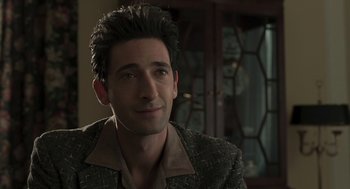 Movie still from “Hollywoodland” (2006), directed by Allen Coulter – A person wearing a jacket; Close Up shot, Over the shoulder angle