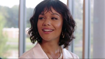 Movie still from “How High 2” (2019), directed by Bruce Leddy – A person wearing a white shirt; Close Up shot, Over the shoulder angle