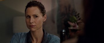 Movie still from “I Give It a Year” (2013), directed by Dan Mazer – A person wearing a blue shirt; Close Up shot, Over the shoulder angle