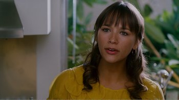 Movie still from “I Love You, Man” (2009), directed by John Hamburg – A person wearing a yellow shirt; Close Up shot, Over the shoulder angle