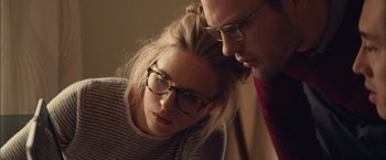 Movie still from “I Origins” (2014), directed by Mike Cahill – A man and a woman are looking at each other; Close Up shot, Low angle