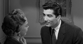 Movie still from “I'll Cry Tomorrow” (1955), directed by Daniel Mann – A man and a woman talking to each other; Close Up shot, Over the shoulder angle
