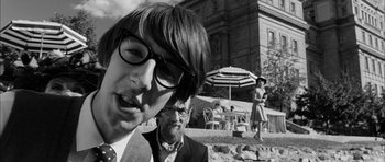 Movie still from “I'm Not There” (2007), directed by Todd Haynes – A black and white photo of a man and a woman; Close Up shot, Low angle