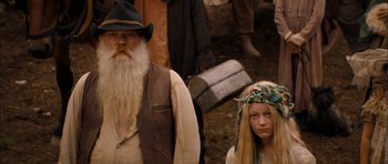 Movie still from “I'm Not There” (2007), directed by Todd Haynes – A man and a woman dressed in medieval garb; Close Up shot, Over the shoulder angle