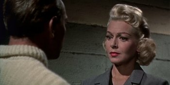 Movie still from “Imitation of Life” (1959), directed by Douglas Sirk – A man and a woman are looking at one another; Close Up shot, Over the shoulder angle