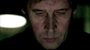 Movie still from “In Dreams” (1999), directed by Neil Jordan – A person with his eyes wide open; Extreme Close Up shot, Low angle