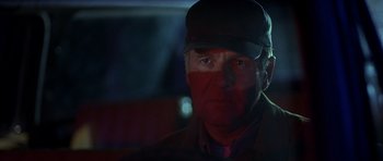 Movie still from “In the Bedroom” (2001), directed by Todd Field – A person wearing a hat; Close Up shot, Low angle