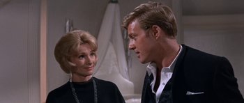 Movie still from “Inside Daisy Clover” (1965), directed by Robert Mulligan – A man and a woman talking to each other; Close Up shot, Over the shoulder angle