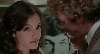 Movie still from “Invasion of the Body Snatchers” (1978), directed by Philip Kaufman – A man and a woman looking into each others eyes; Close Up shot, Over the shoulder angle