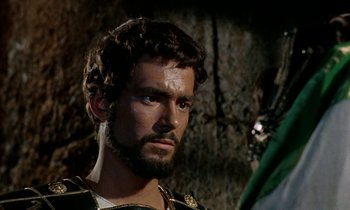 Movie still from “Jason and the Argonauts” (1963), directed by Don Chaffey – A person with a beard; Close Up shot, Over the shoulder angle
