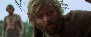 Movie still from “Jeremiah Johnson” (1972), directed by Sydney Pollack – A person with a beard; Close Up shot, Low angle
