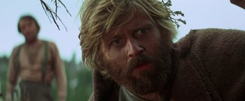 Movie still from “Jeremiah Johnson” (1972), directed by Sydney Pollack – A person with a beard; Close Up shot, Low angle