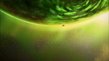 Movie still from “Jimmy Neutron: Boy Genius” (2001), directed by John A. Davis – An image of an image of an image of an image of an image of an image of an image of an image of an image of an image; Extreme Wide shot, Low angle